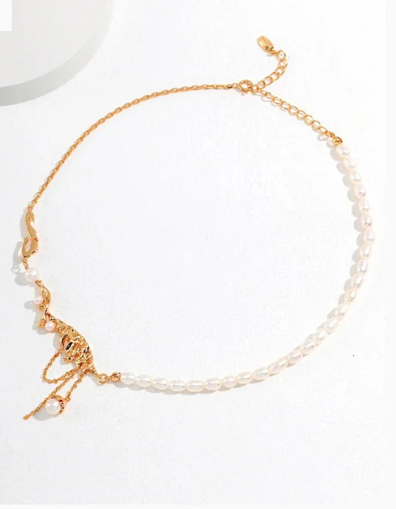 Collier Plume & Perles