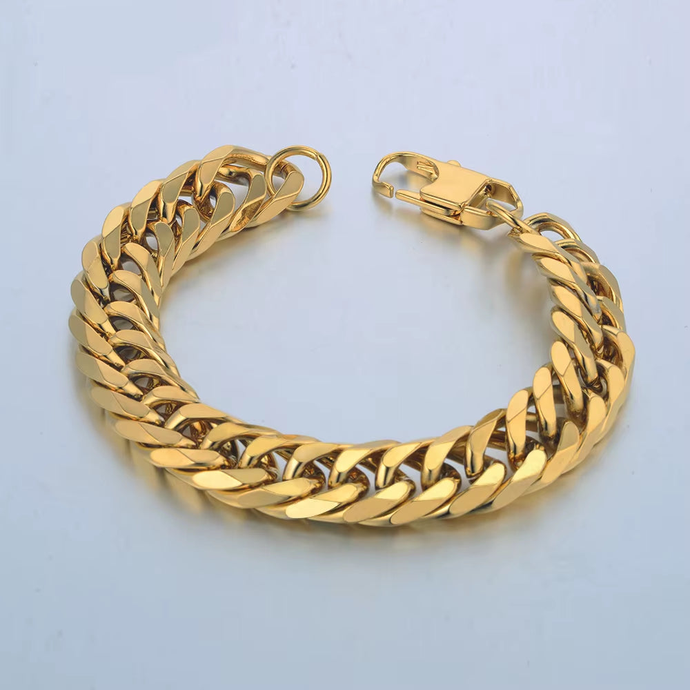 Bracelet Homme Maille Cubaine Acier 316L