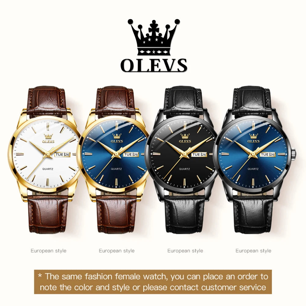 Montre Quartz OLEVS Classique Cuir Homme