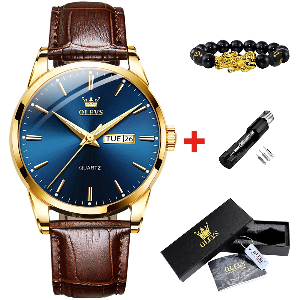 Montre Quartz OLEVS Classique Cuir Homme