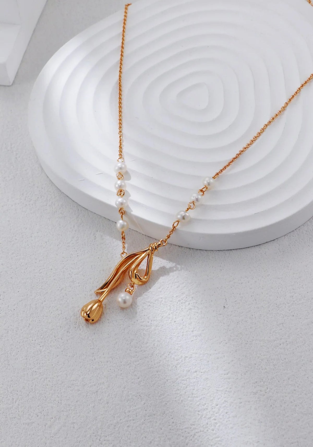 Collier Tulipe & Perles
