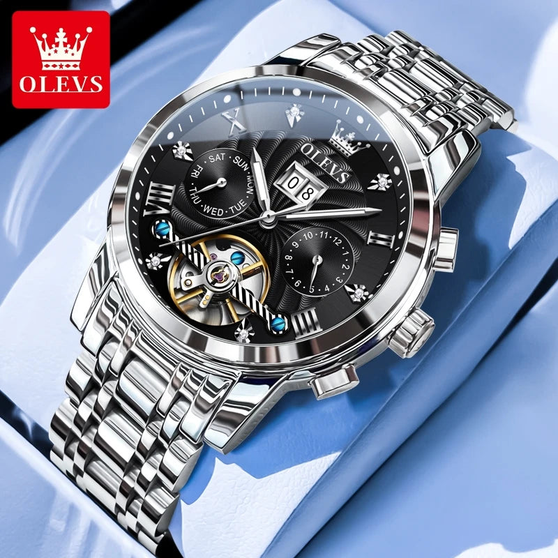 Montre Automatique OLEVS 9910 Double Calendrier Homme