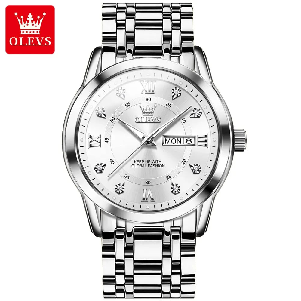 Montre Quartz OLEVS Diamant Or Homme