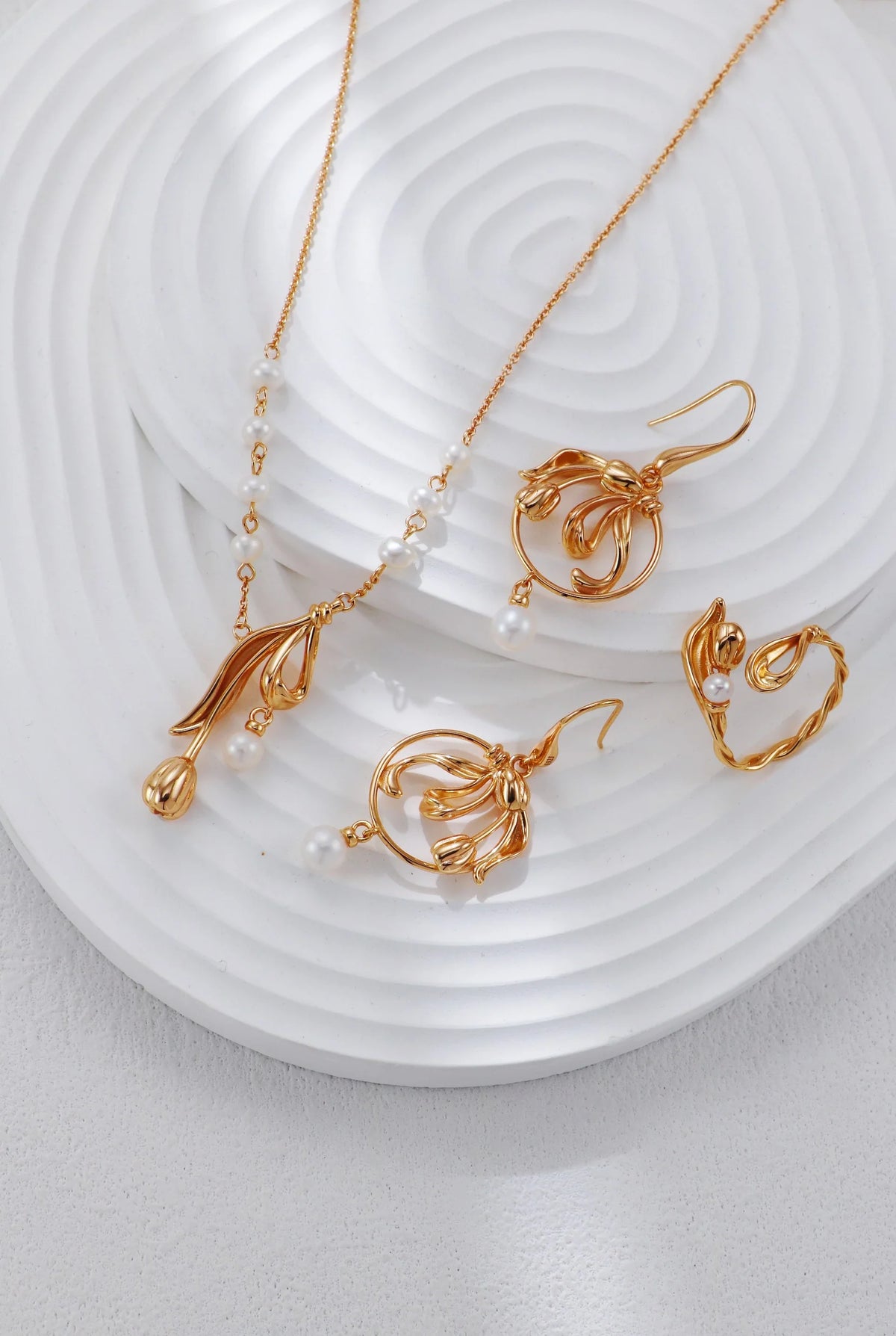 Collier Tulipe & Perles