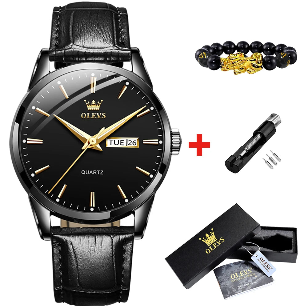 Montre Quartz OLEVS Classique Cuir Homme