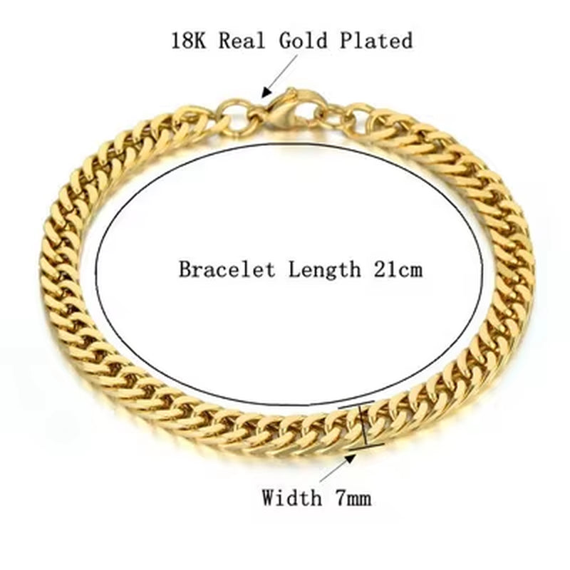Bracelet Homme Maille Cubaine Acier 316L