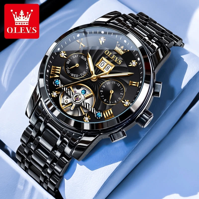 Montre Automatique OLEVS 9910 Double Calendrier Homme