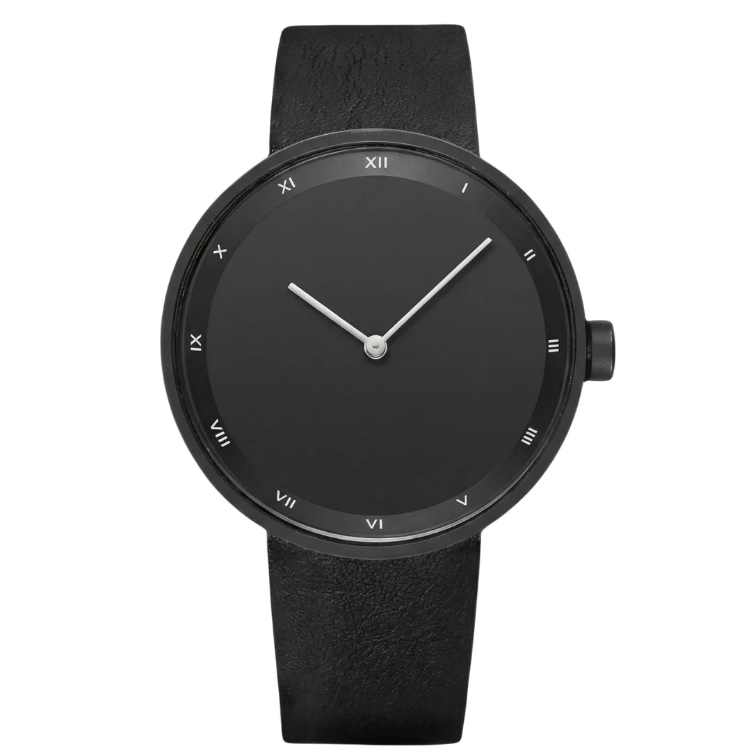 Montre Minimaliste Noire Cuir