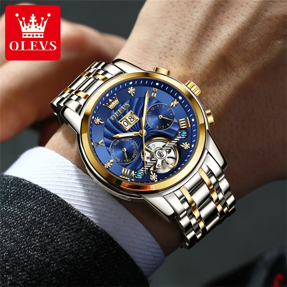 Montre Automatique OLEVS 9910 Double Calendrier Homme