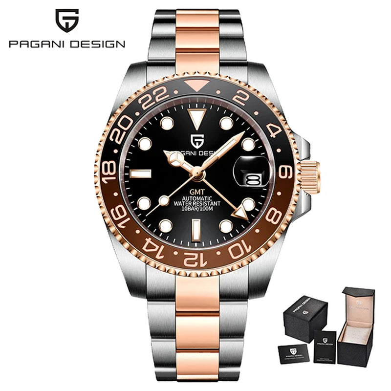 Montre Automatique Pagani Design GMT Saphir Homme