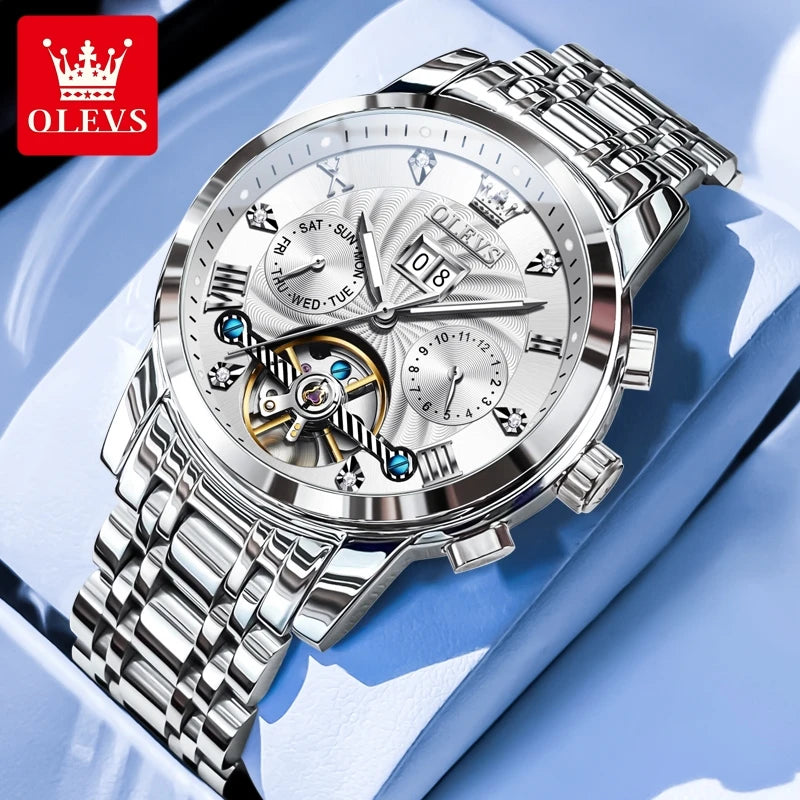 Montre Automatique OLEVS 9910 Double Calendrier Homme