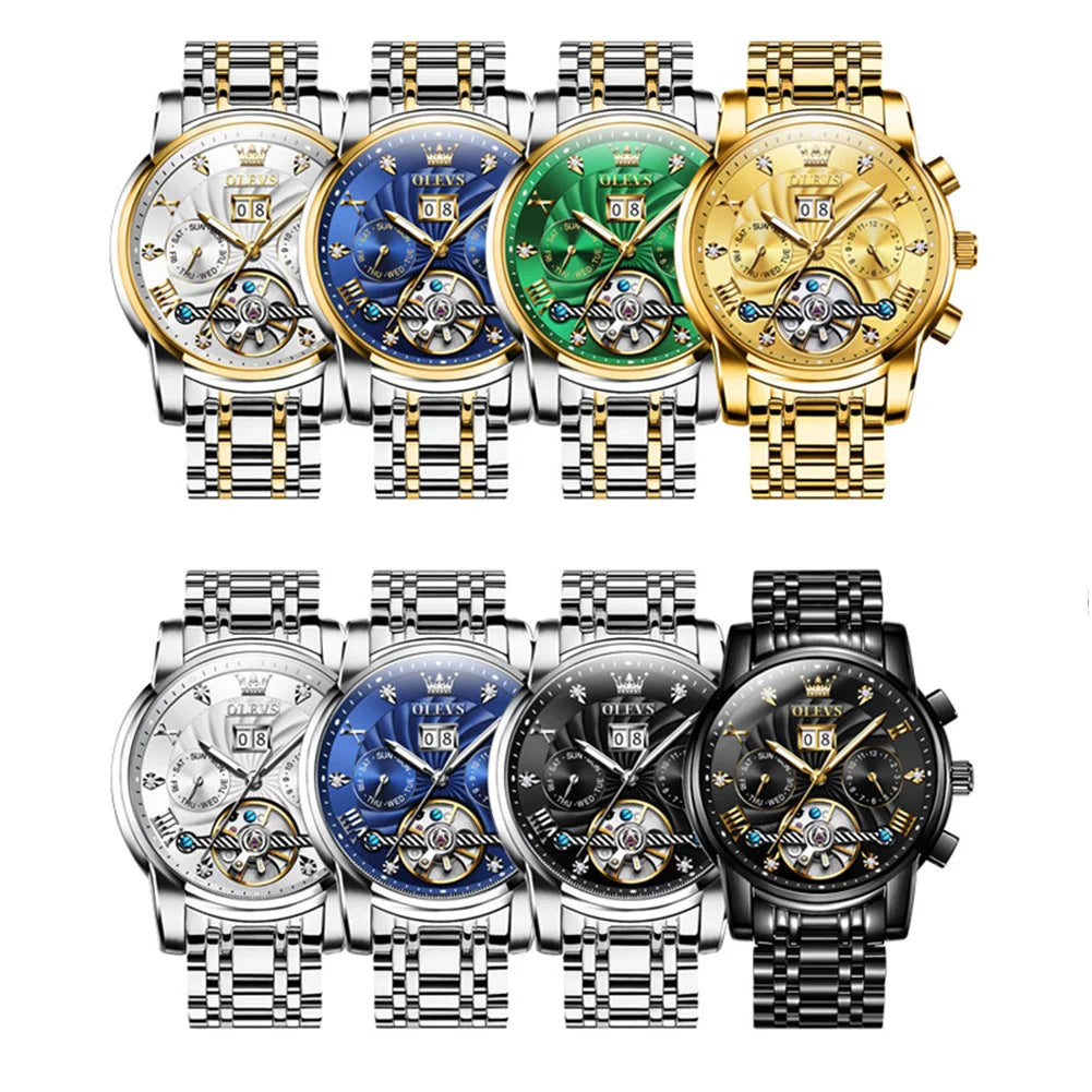 Montre Automatique OLEVS 9910 Double Calendrier Homme