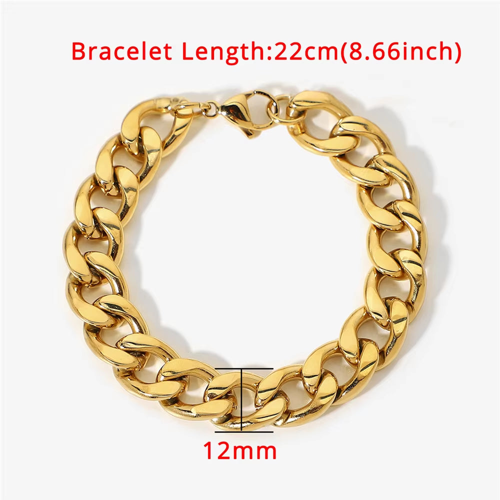 Bracelet Homme Maille Cubaine Acier 316L