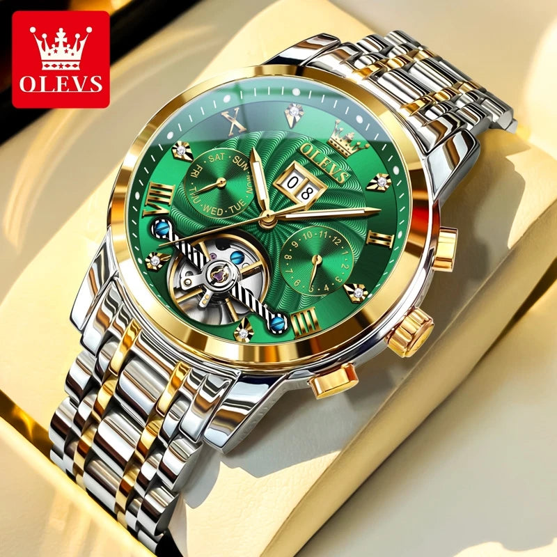 Montre Automatique OLEVS 9910 Double Calendrier Homme