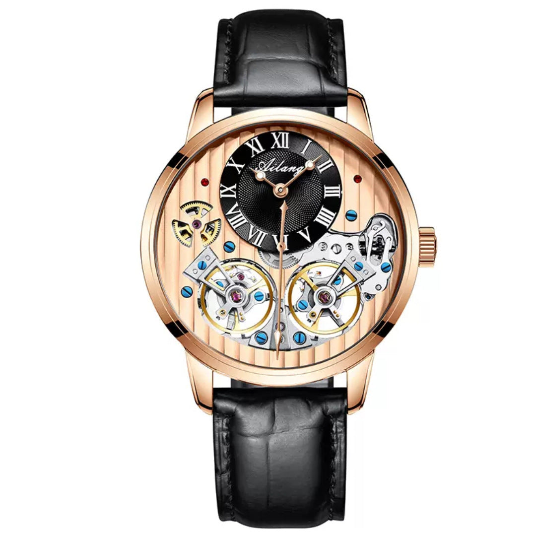 Montre Automatique Squelette Cuir