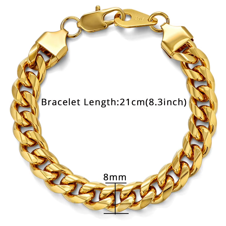 Bracelet Homme Maille Cubaine Acier 316L