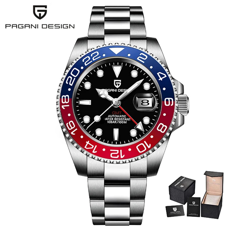 Montre Automatique Pagani Design GMT Saphir Homme