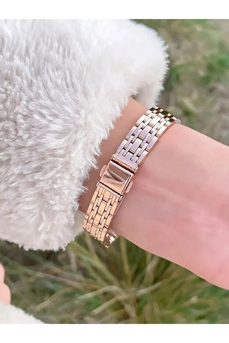 Montre Carrée or Rosé — Cadran Nacré