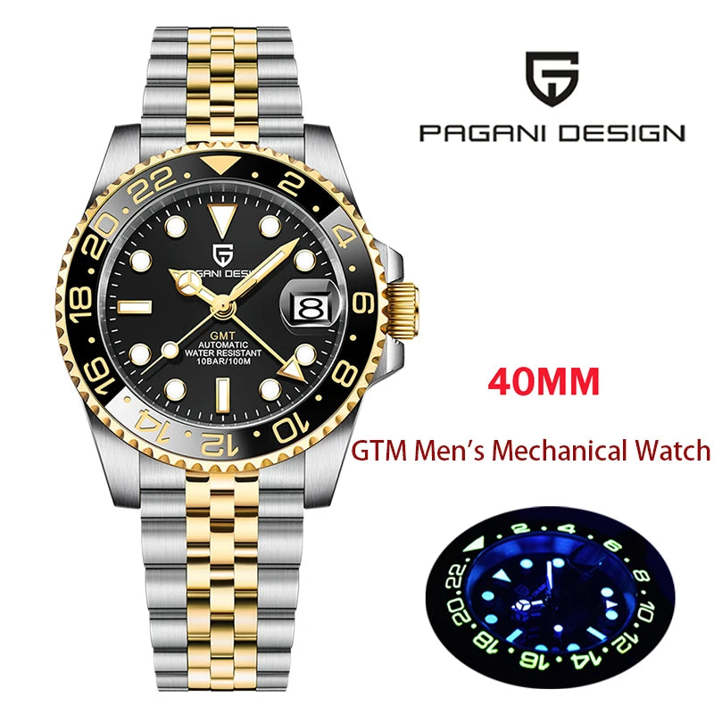 Montre Automatique Pagani Design GMT Saphir Homme