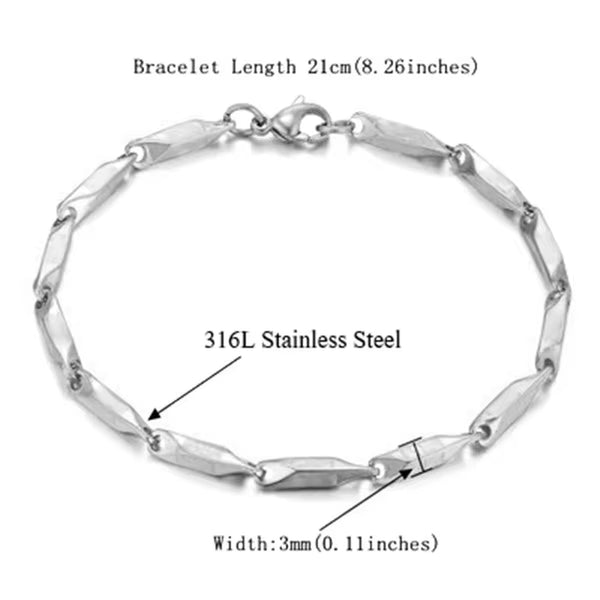 Bracelet Homme Maille Cubaine Acier 316L