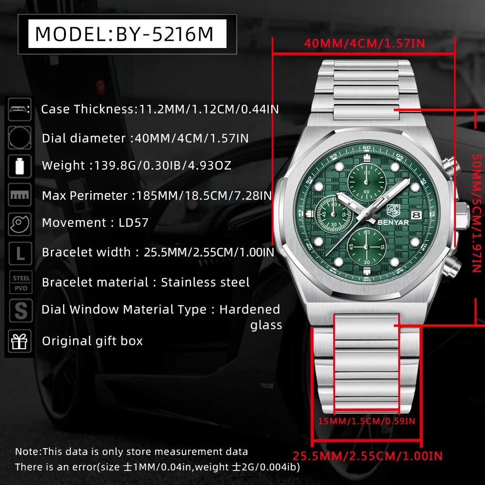 Montre Chronographe Benyar Sport Homme