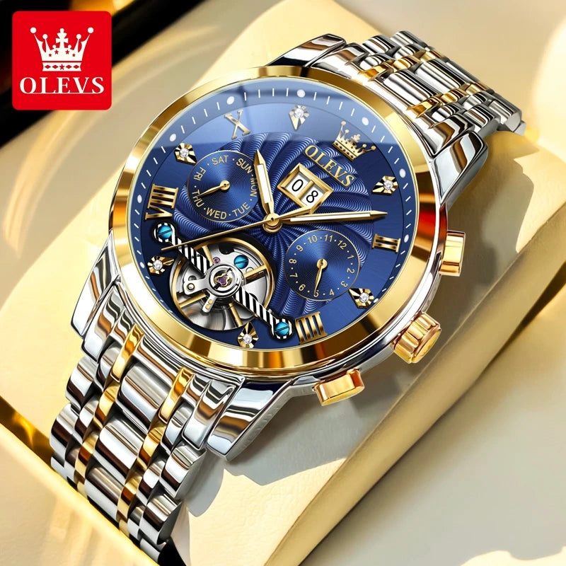 Montre Automatique OLEVS 9910 Double Calendrier Homme