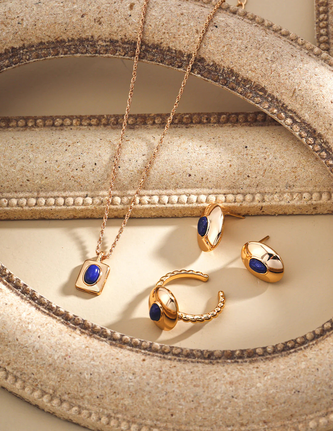 Bague Onyx & Lapis-Lazuli