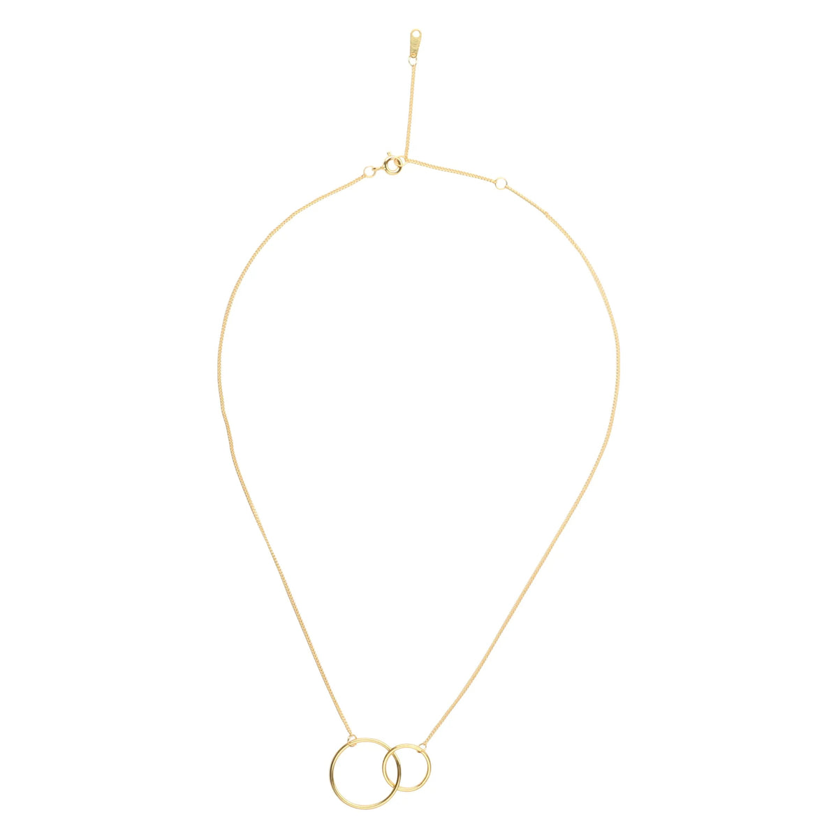 Collier Deux Cercles Entrelacés — porté