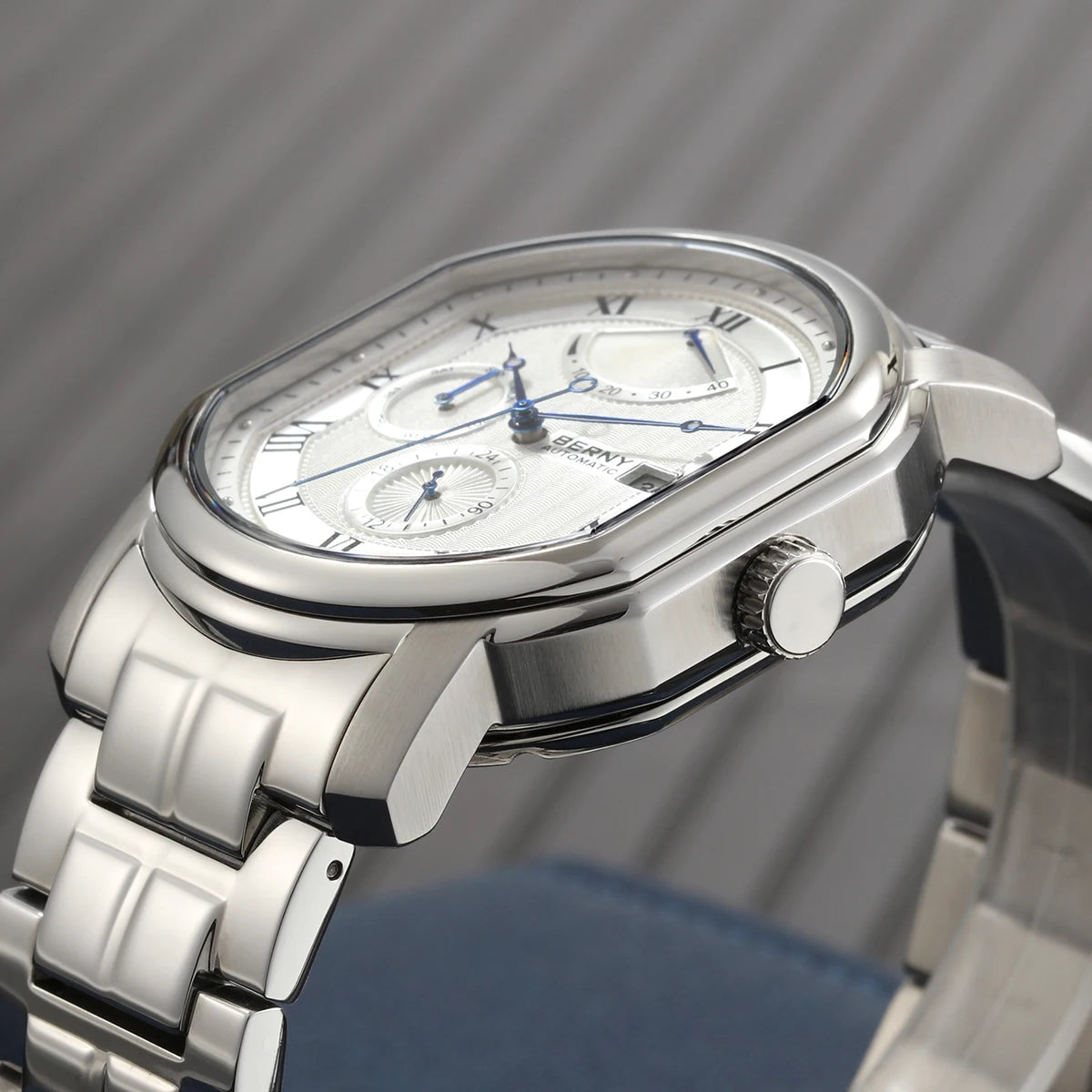Montre Automatique Berny Miyota 9110 Chronographe Homme