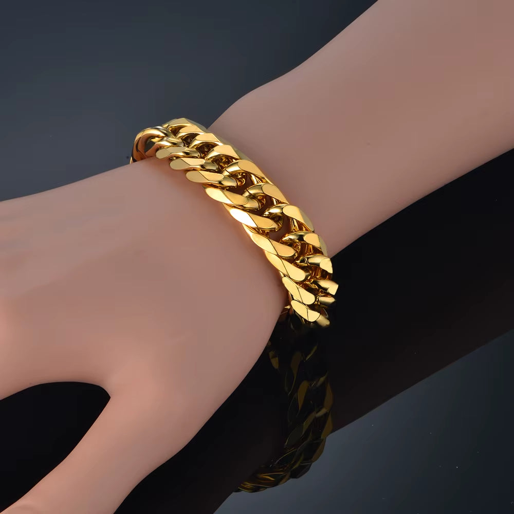Bracelet Homme Maille Cubaine Acier 316L