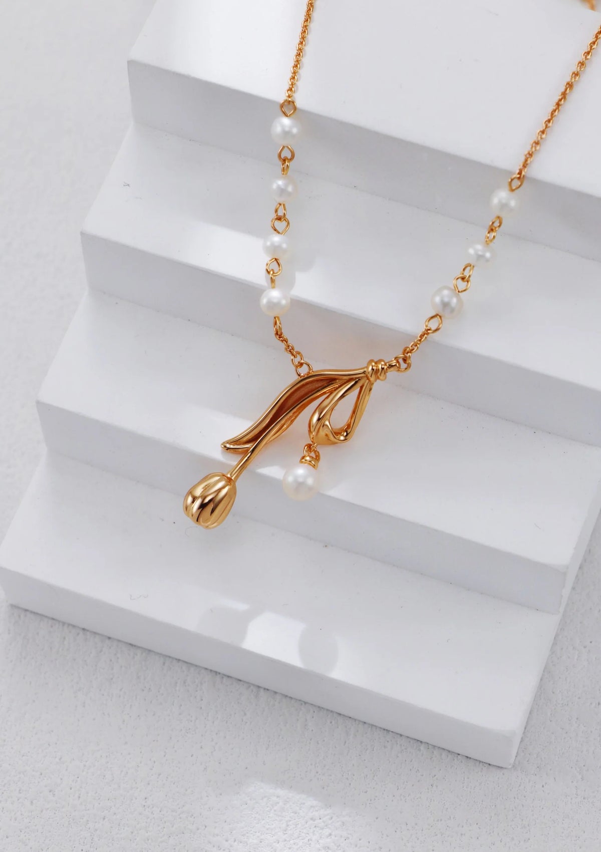Collier Tulipe & Perles