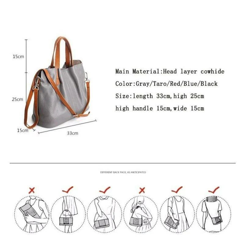 Sac Cabas Cuir Grainé