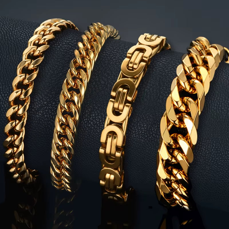 Bracelet Homme Maille Cubaine Acier 316L