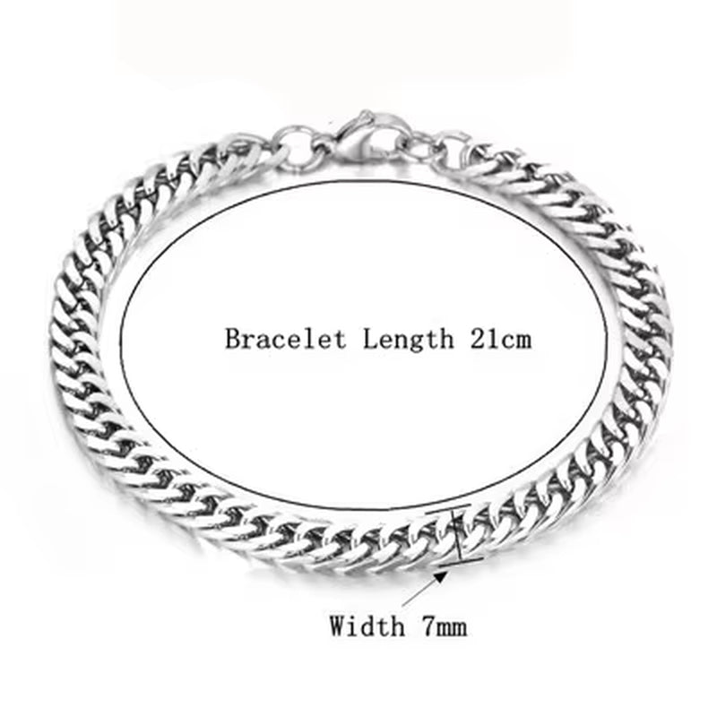 Bracelet Homme Maille Cubaine Acier 316L