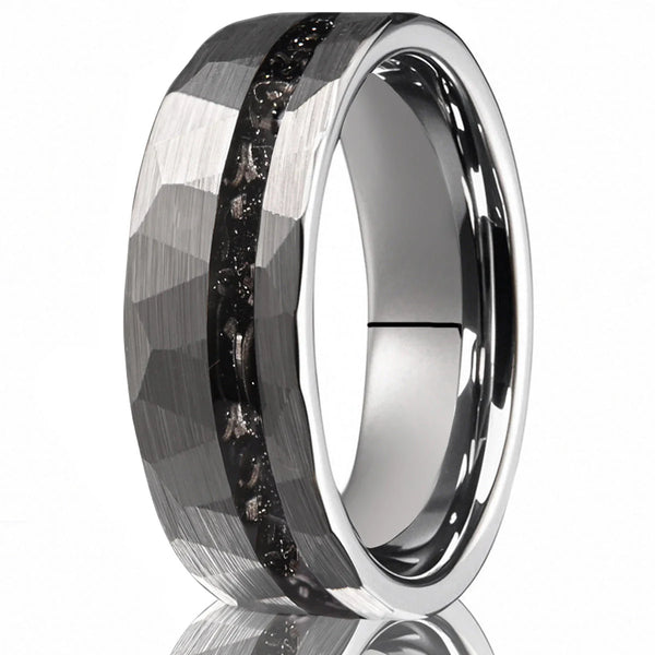 Bague Martelée Inlay Nuit