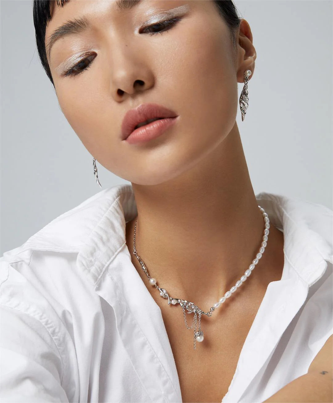 Collier Plume & Perles