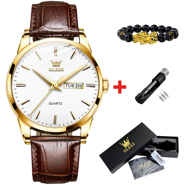 Montre Quartz OLEVS Classique Cuir Homme