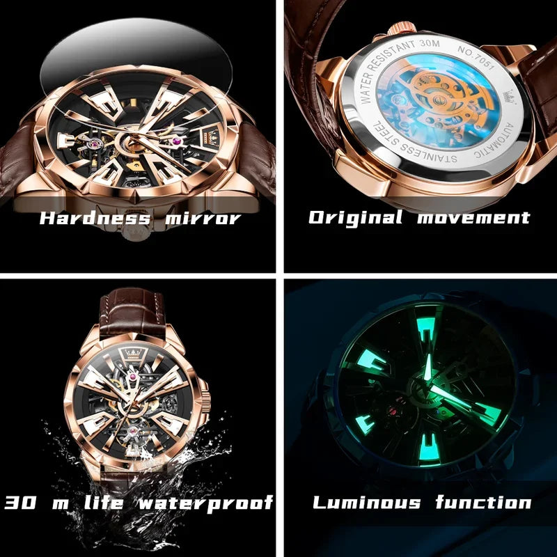 Montre Automatique Squelette OLEVS 7051 Homme