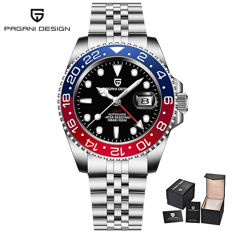 Montre Automatique Pagani Design GMT Saphir Homme