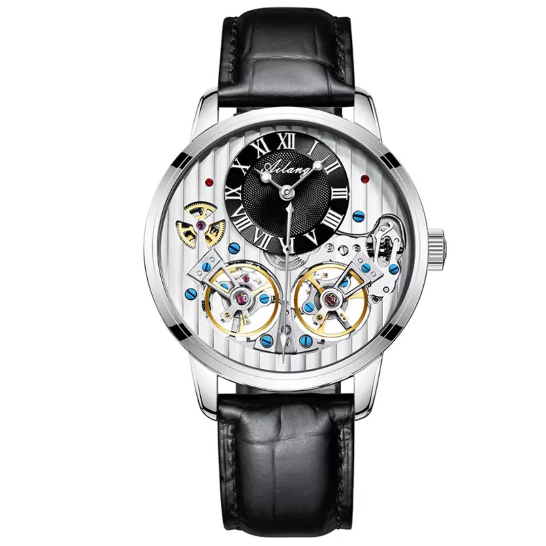 Montre Automatique Squelette Cuir