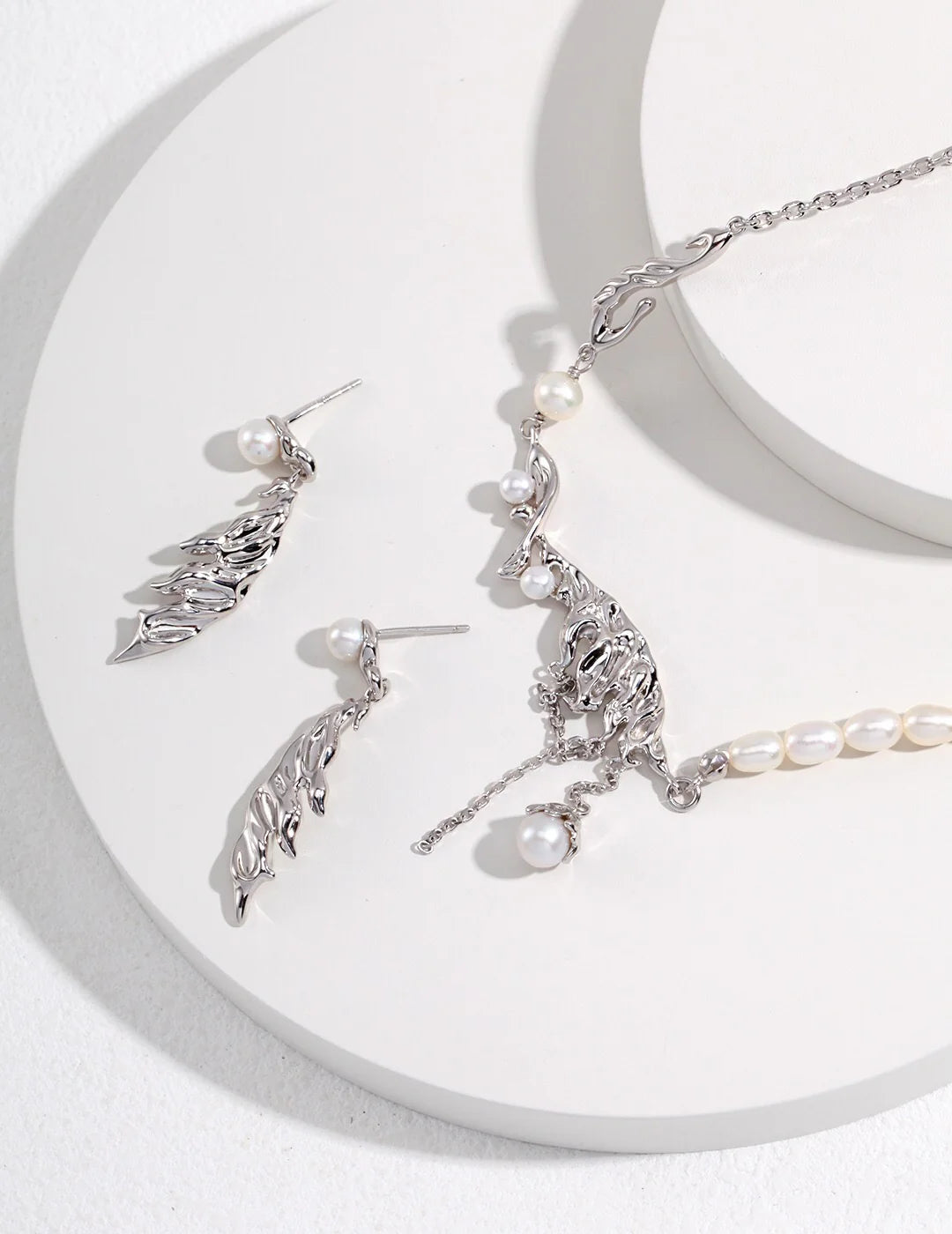 Collier Plume & Perles