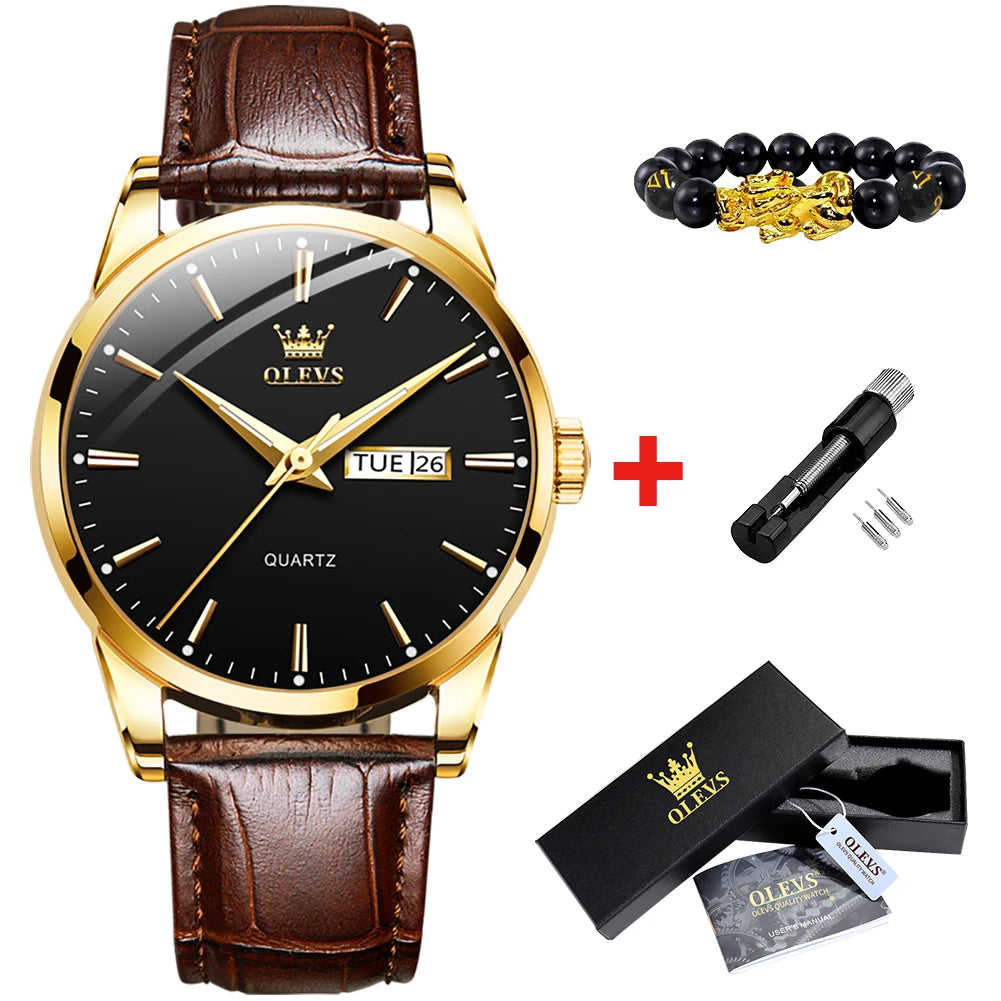 Montre Quartz OLEVS Classique Cuir Homme