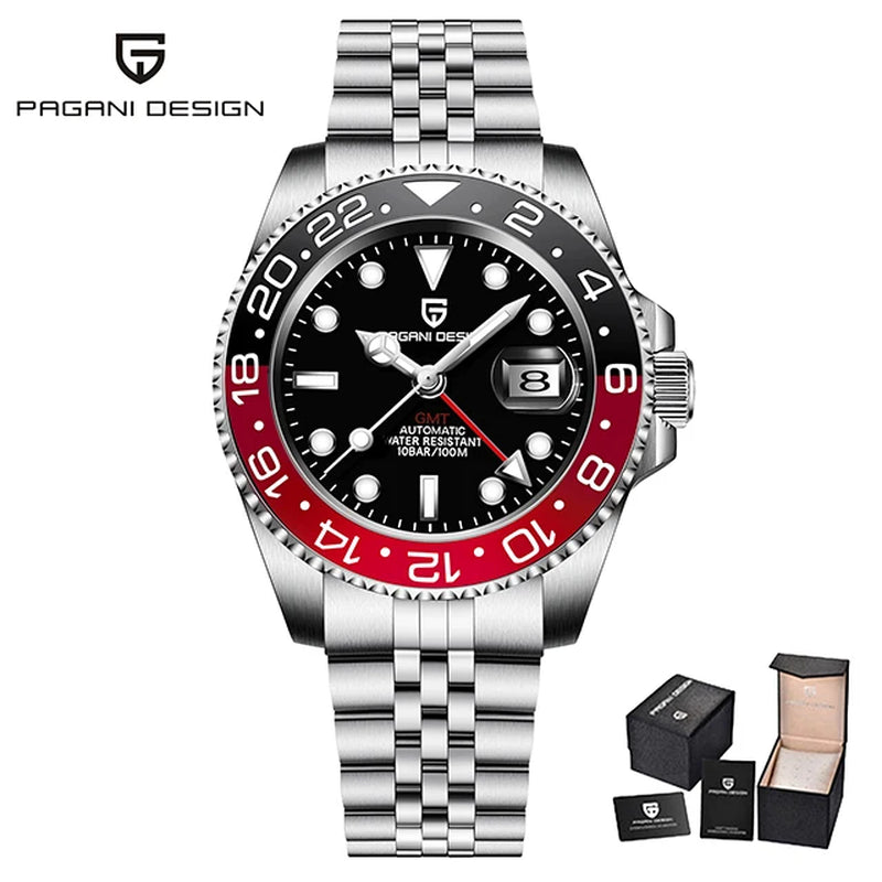 Montre Automatique Pagani Design GMT Saphir Homme