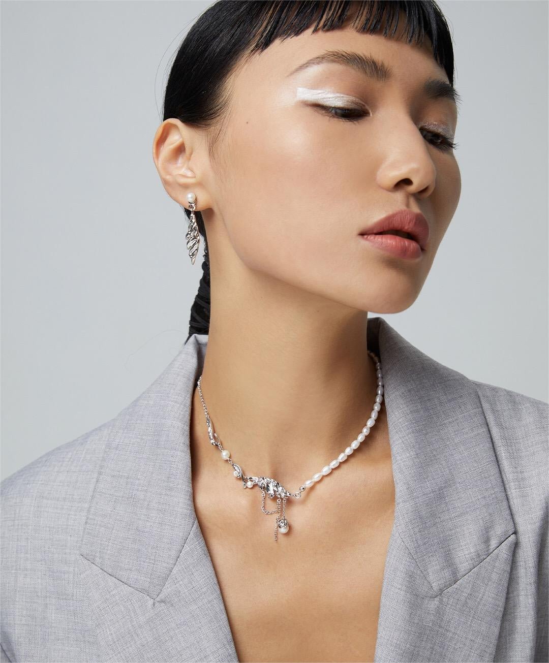 Collier Plume & Perles