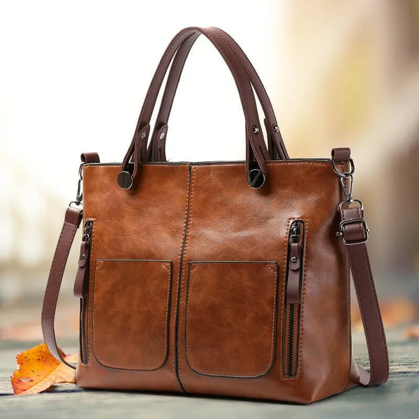 Sac Cabas Vintage Deux Poches