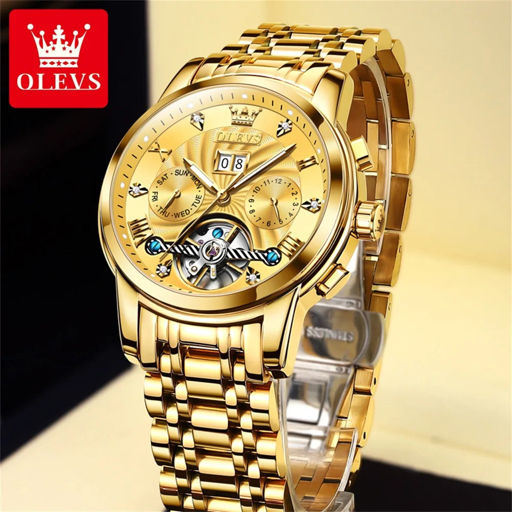Montre Automatique OLEVS 9910 Double Calendrier Homme