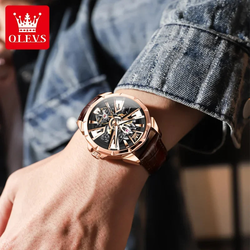 Montre Automatique Squelette OLEVS 7051 Homme