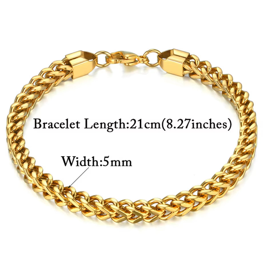 Bracelet Homme Maille Cubaine Acier 316L
