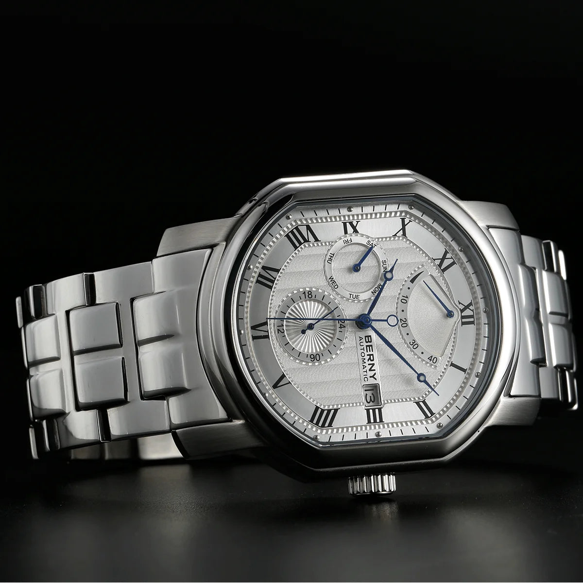 Montre Automatique Berny Miyota 9110 Chronographe Homme