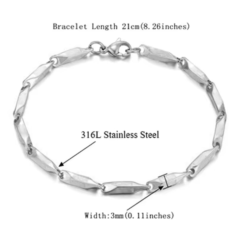 Bracelet Homme Maille Cubaine Acier 316L